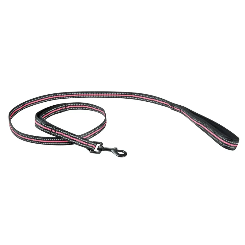 WeatherBeeta Reflective Dog Lead - Black/Pink