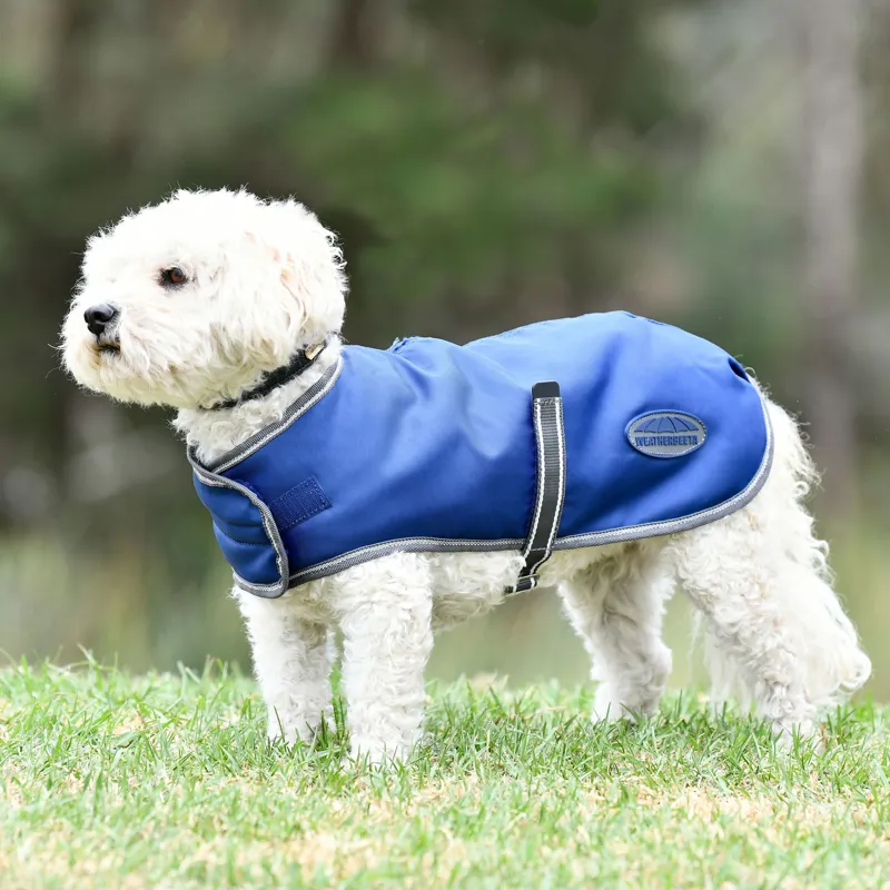WeatherBeeta ComFiTec Windbreaker Free Dog Coat - Dark Blue/Grey/White-4