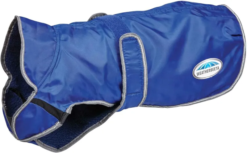 WeatherBeeta ComFiTec Windbreaker Free Dog Coat - Dark Blue/Grey/White-1