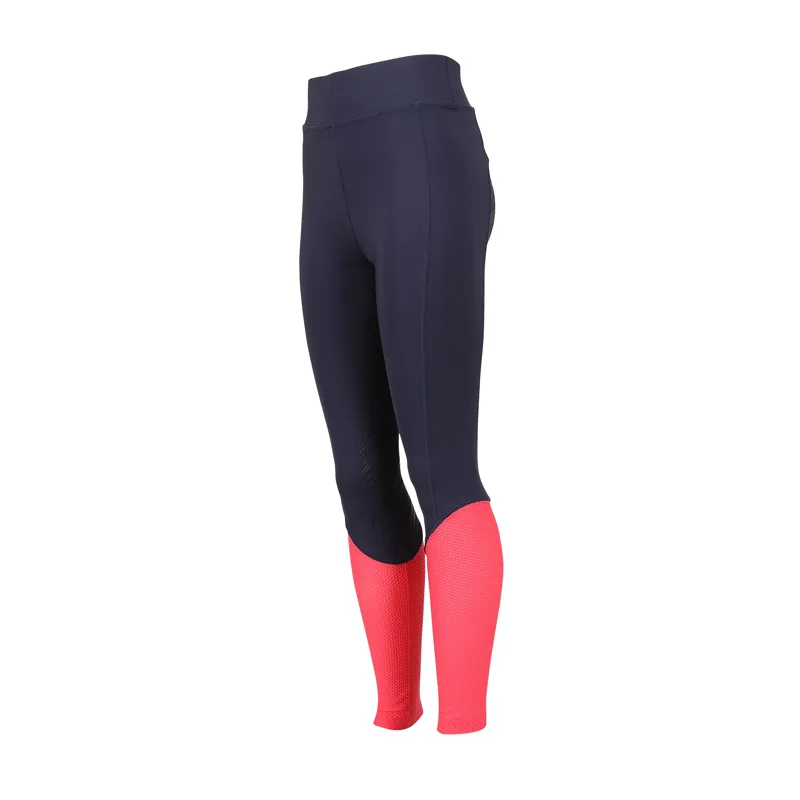 Shires Aubrion Children's Rhythm Mesh Riding Tights - Navy-1