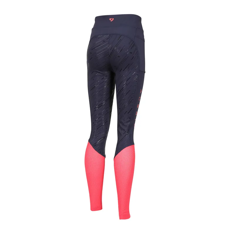Shires Aubrion Children's Rhythm Mesh Riding Tights - Navy-2