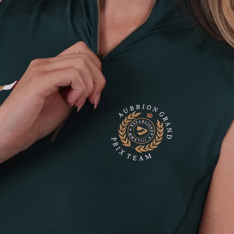 Shires Aubrion Team Sleeveless Base Layer - Green-3