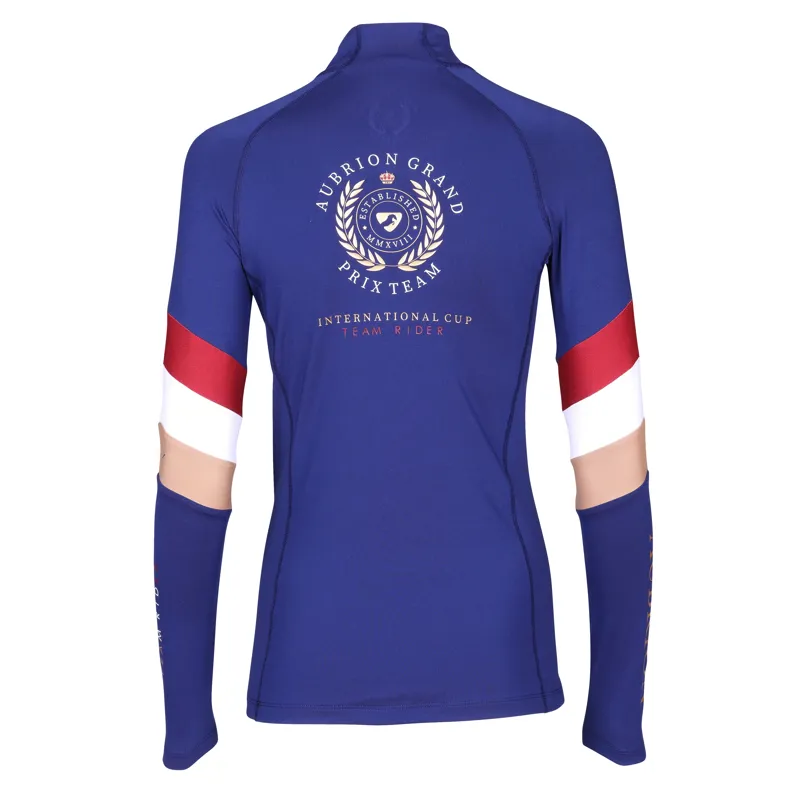 Shires Aubrion Team Long Sleeve Base Layer - Navy-2