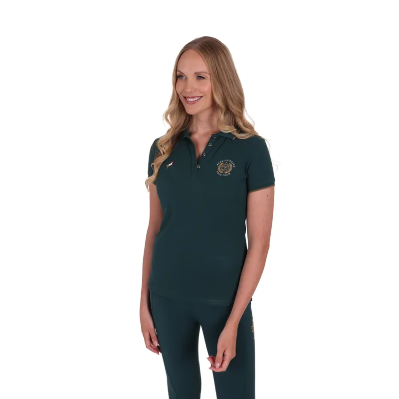 Shires Aubrion Team Polo Shirt - Green-4