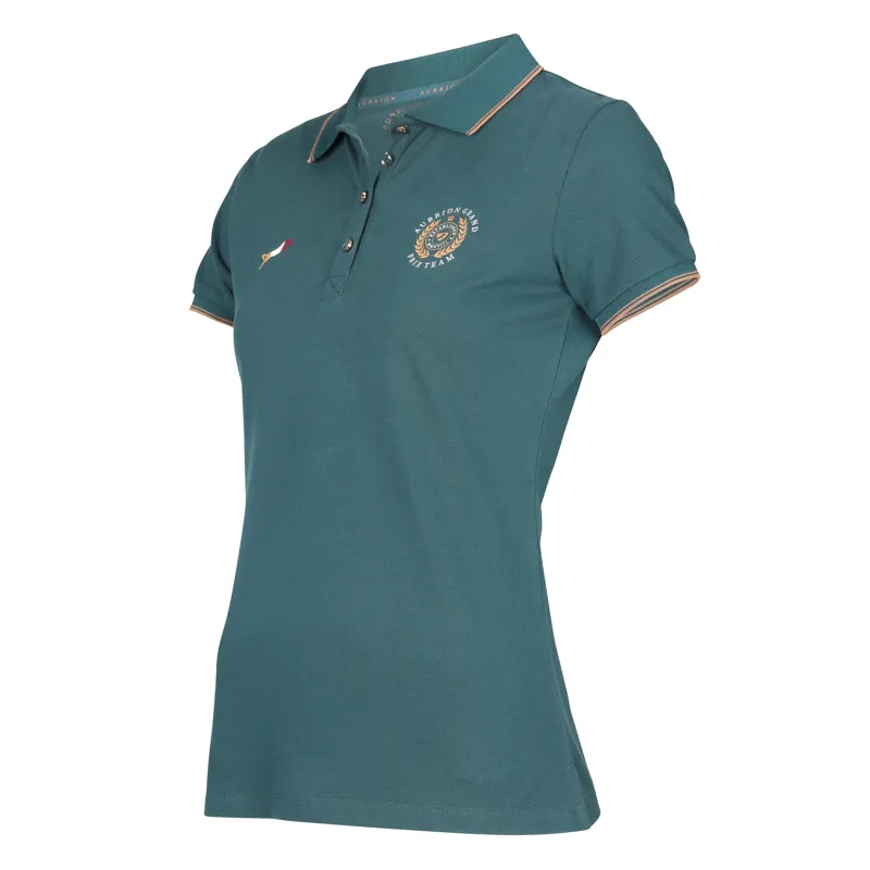 Shires Aubrion Team Polo Shirt - Green-1