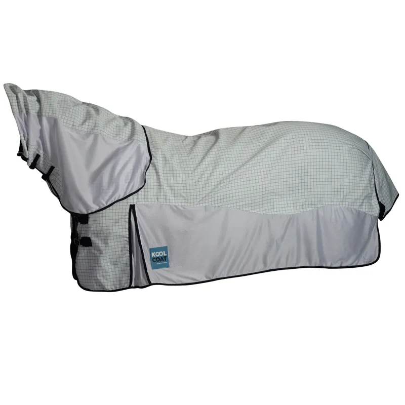 Kool Coat Airstream With Hidden Surcingle III Combo Neck - White/Navy-2