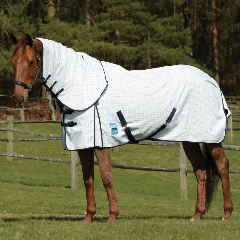 Kool Coat Classic with Surcingles III Combo Neck Rug - White/Navy