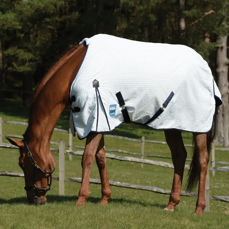 Kool Coat Classic with Surcingles III Standard Neck Rug - White/Navy-2