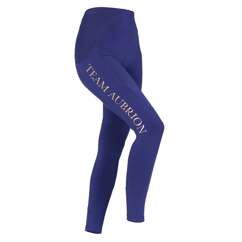 Shires Aubrion Team Riding Tights - Navy-1
