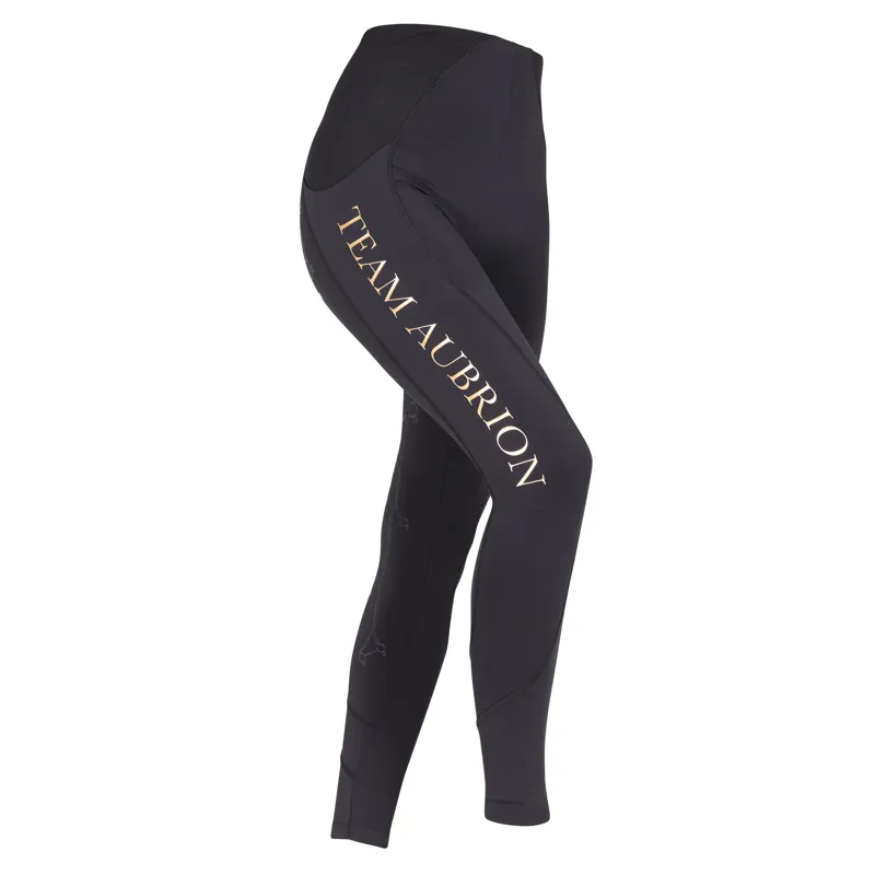 Shires Aubrion Team Riding Tights - Black-2