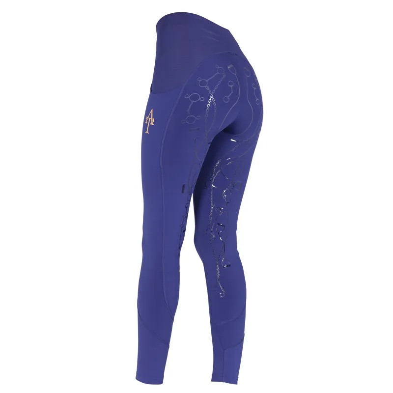 Shires Aubrion Team Riding Tights - Navy-2