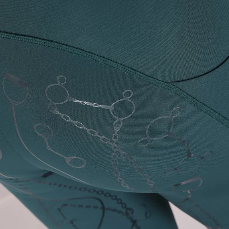 Shires Aubrion Team Riding Tights - Green-6