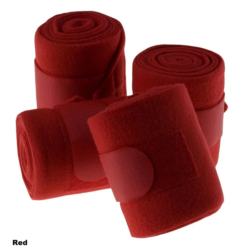 Roma Thick Polo Bandages - 4 Pack - Red