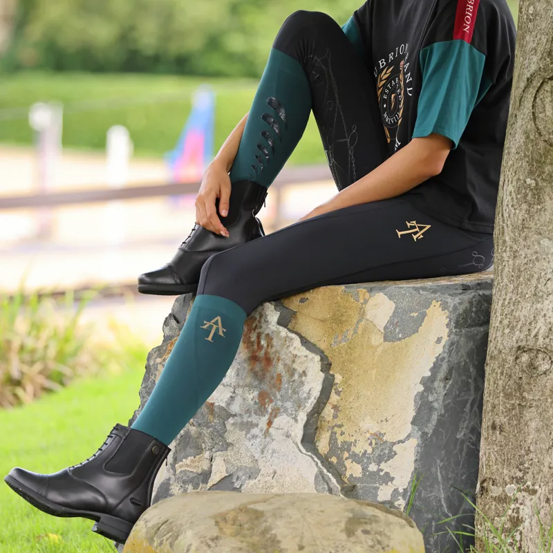 Shires Aubrion Team Socks - Green-2