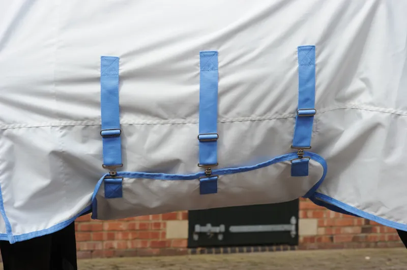 WeatherBeeta ComFiTec Sweet Itch Shield Combo Neck - White/Blue-2