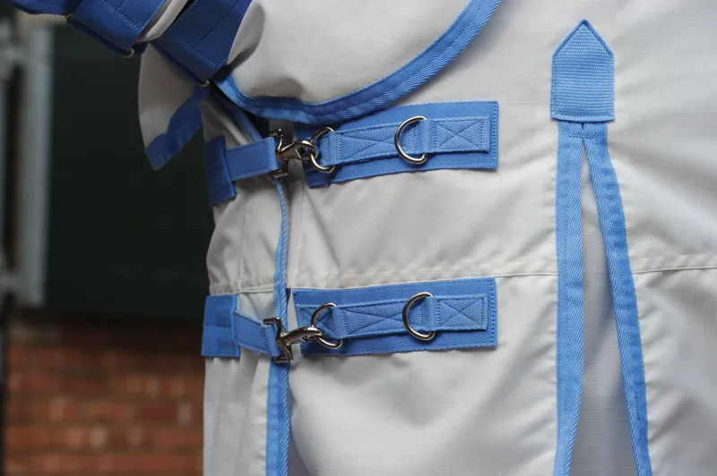 WeatherBeeta ComFiTec Sweet Itch Shield Combo Neck - White/Blue-3