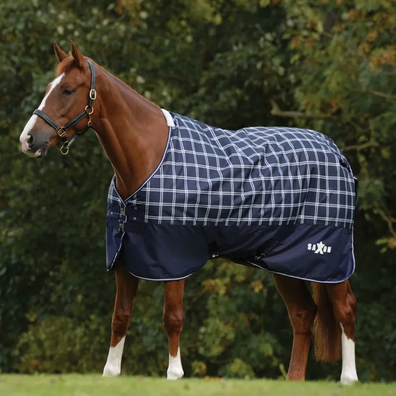 Saxon Defiant 600D Standard Neck 200g Rug - Navy/Plaid