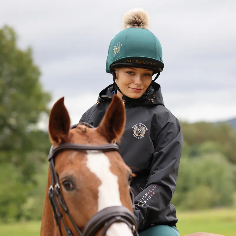 Shires Aubrion Team Hat Silk - Green-2