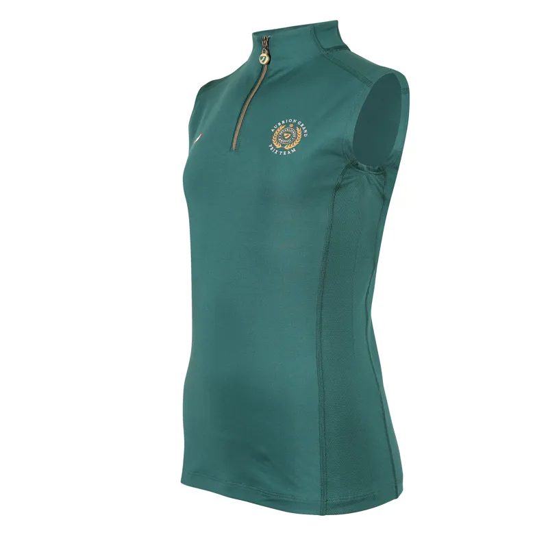 Shires Aubrion Team Children's Sleeveless Base Layer - Green-1
