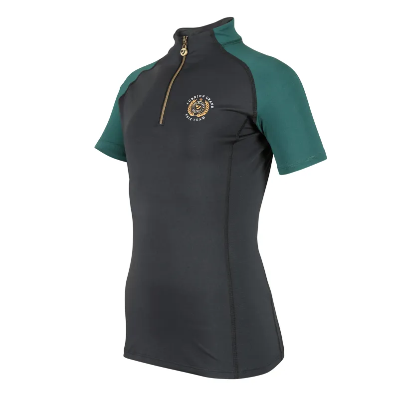 Shires Aubrion Team Children's Short Sleeve Base Layer - Black-1