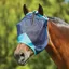 WeatherBeeta ComFiTec Deluxe Fine Mesh Fly Mask - Navy/Turquoise