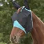 WeatherBeeta ComFiTec Deluxe Fine Mesh Fly Mask with Ears - Black/Turquoise