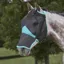 WeatherBeeta ComFiTec Deluxe Fine Mesh Fly Mask with Nose - Black/Turquoise
