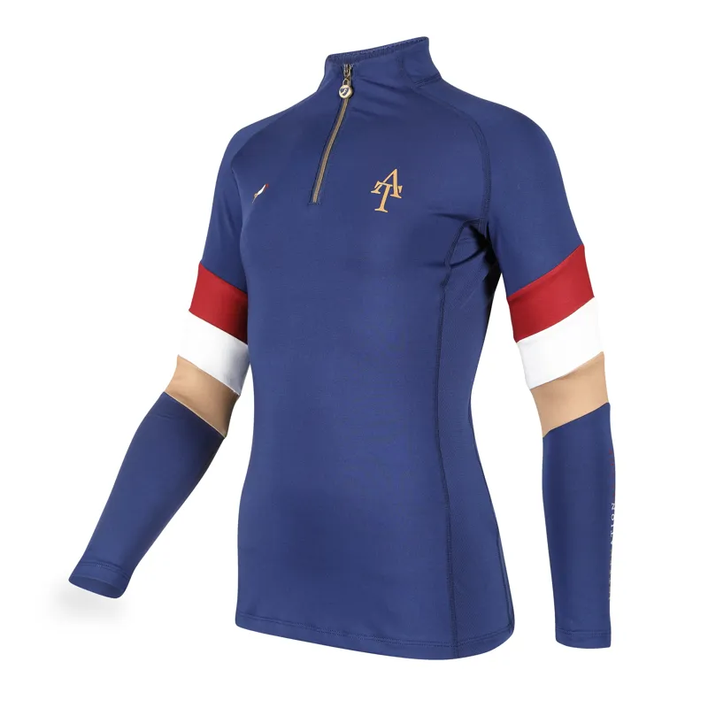 Shires Aubrion Team Children's Long Sleeve Base Layer - Navy-1