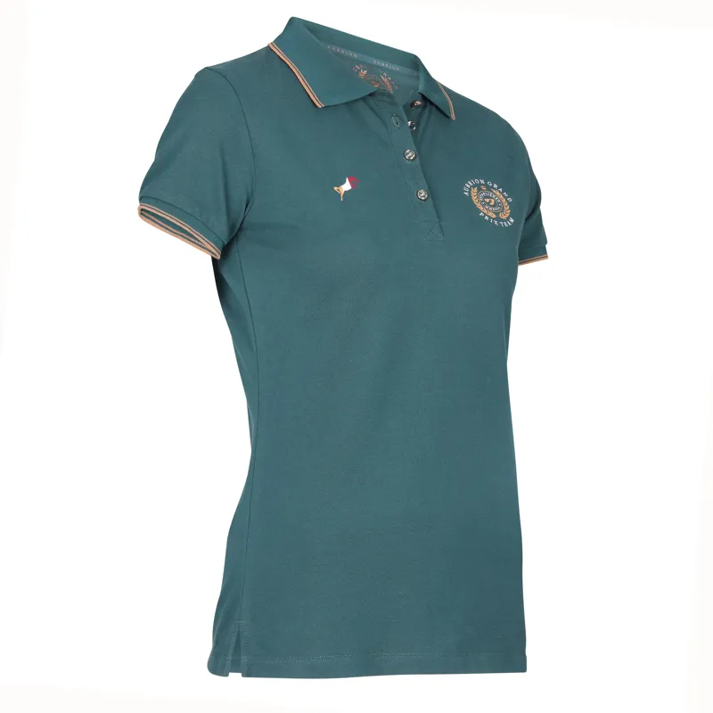 Shires Aubrion Team Children's Polo Shirt - Green-1