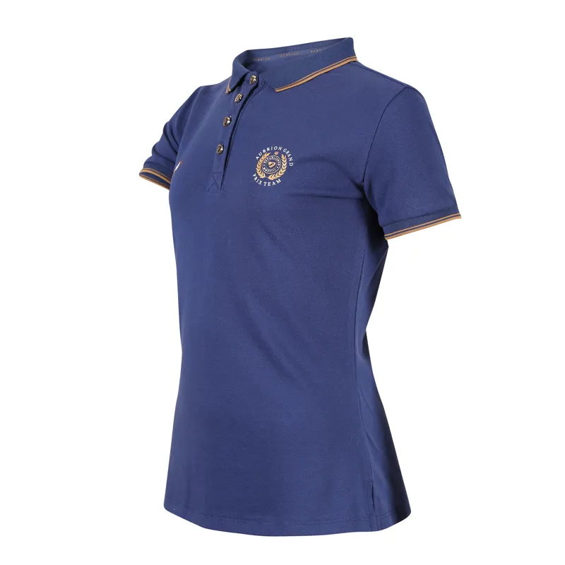 Shires Aubrion Team Children's Polo Shirt - Navy-1