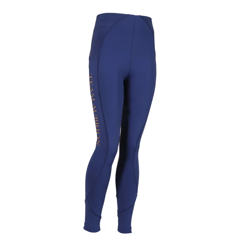 Shires Aubrion Team Children's Riding Tights - Navy