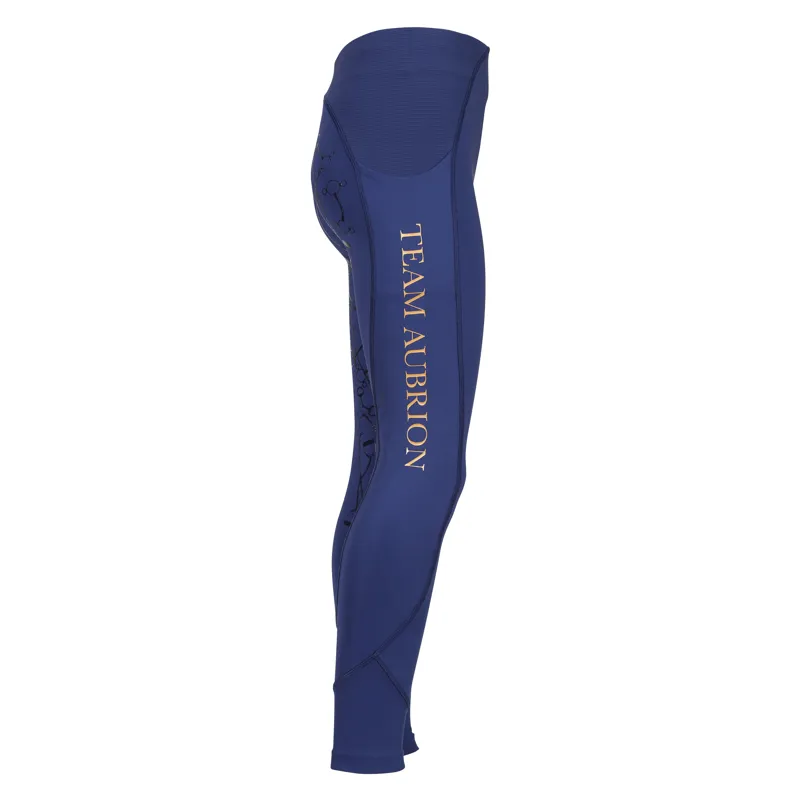 Shires Aubrion Team Children's Riding Tights - Navy-2