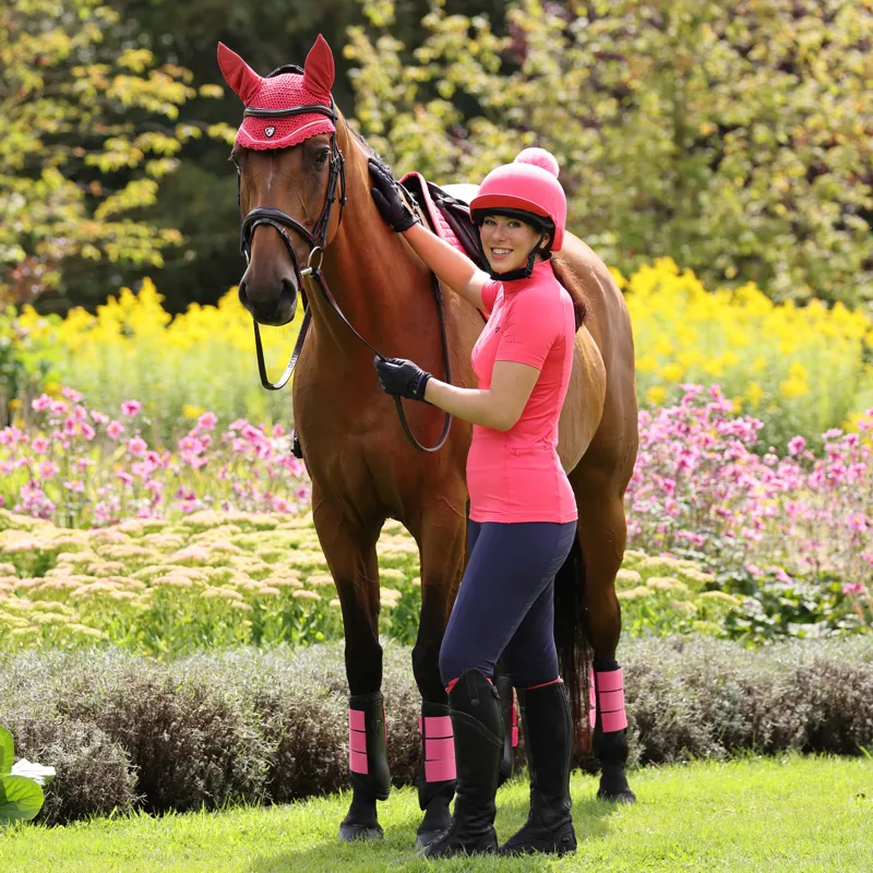 Shires ARMA Classic Fly Hood - Coral-1