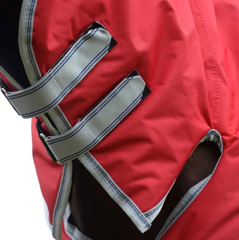 WeatherBeeta ComFiTec Classic Combo Neck 100g Turnout Rug - Red/Silver-2