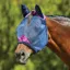 WeatherBeeta ComFiTec Deluxe Durable Mesh Fly Mask with Ears - Navy/Purple