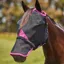 WeatherBeeta ComFiTec Deluxe Durable Mesh Fly Mask with Nose - Black/Purple