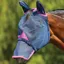 WeatherBeeta ComFiTec Deluxe Durable Mesh Fly Mask with Ears and Nose - Navy/Purple