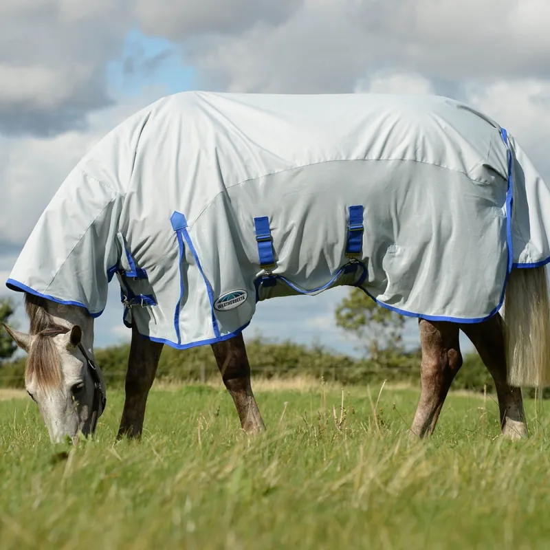 WeatherBeeta ComFiTec 600d Mesh II Combo Neck Fly Rug - Silver