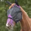 WeatherBeeta ComFiTec Deluxe Durable Mesh Fly Mask with Ears and Tassels - Black/Purple