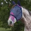 WeatherBeeta ComFiTec Deluxe Durable Mesh Fly Mask with Ears and Tassels - Navy/Purple