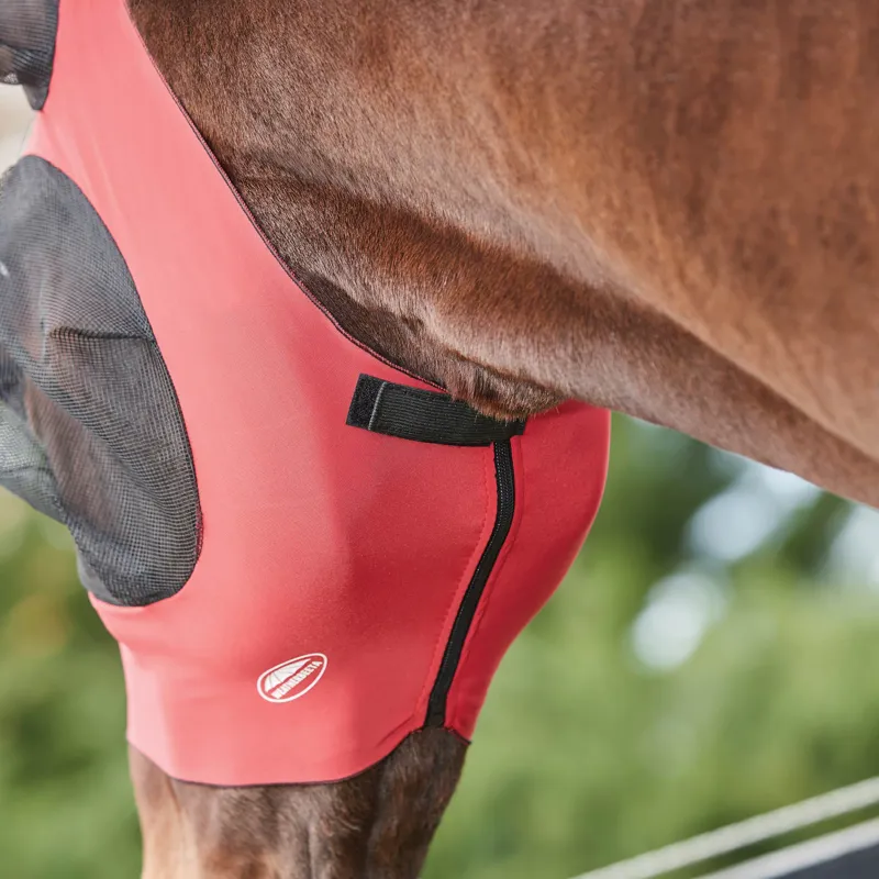 WeatherBeeta Deluxe Stretch Bug Eye Saver with Ears - Red/Black-1