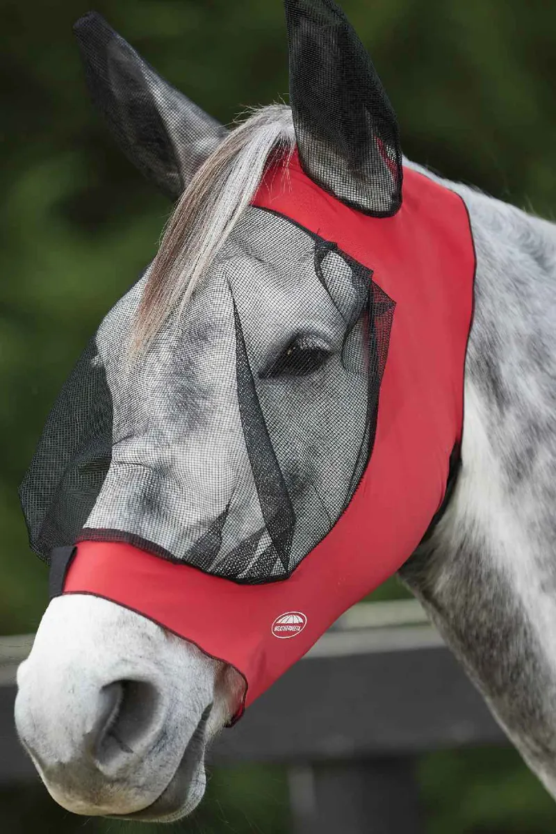 WeatherBeeta Deluxe Stretch Eye Saver with Ears - Red/Black