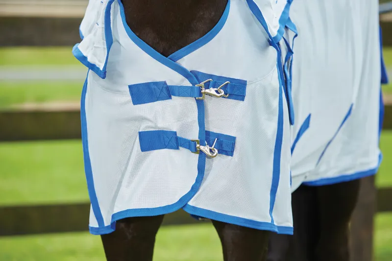 WeatherBeeta ComFiTec 600d Mesh II Combo Neck Fly Rug - Silver-6