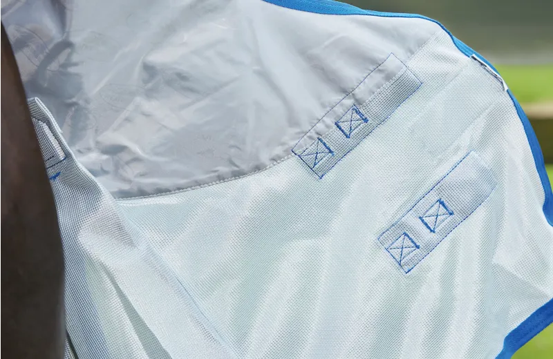 WeatherBeeta ComFiTec 600d Mesh II Combo Neck Fly Rug - Silver-4