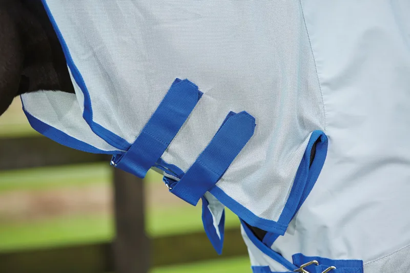 WeatherBeeta ComFiTec 600d Mesh II Combo Neck Fly Rug - Silver-3