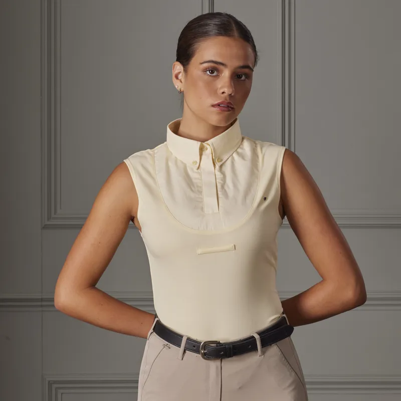 Shires Aubrion Sleeveless Ladies Tie Shirt - Yellow-1