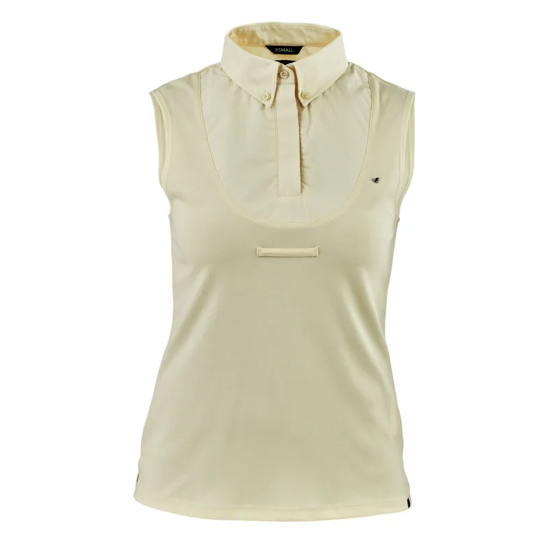 Shires Aubrion Sleeveless Ladies Tie Shirt - Yellow