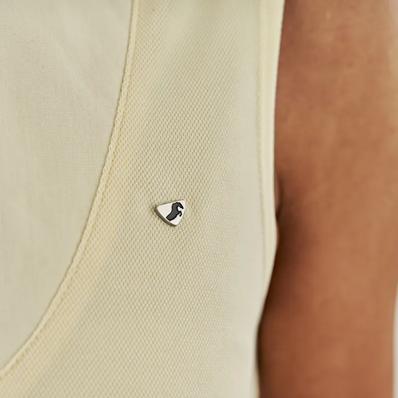 Shires Aubrion Sleeveless Ladies Tie Shirt - Yellow-3