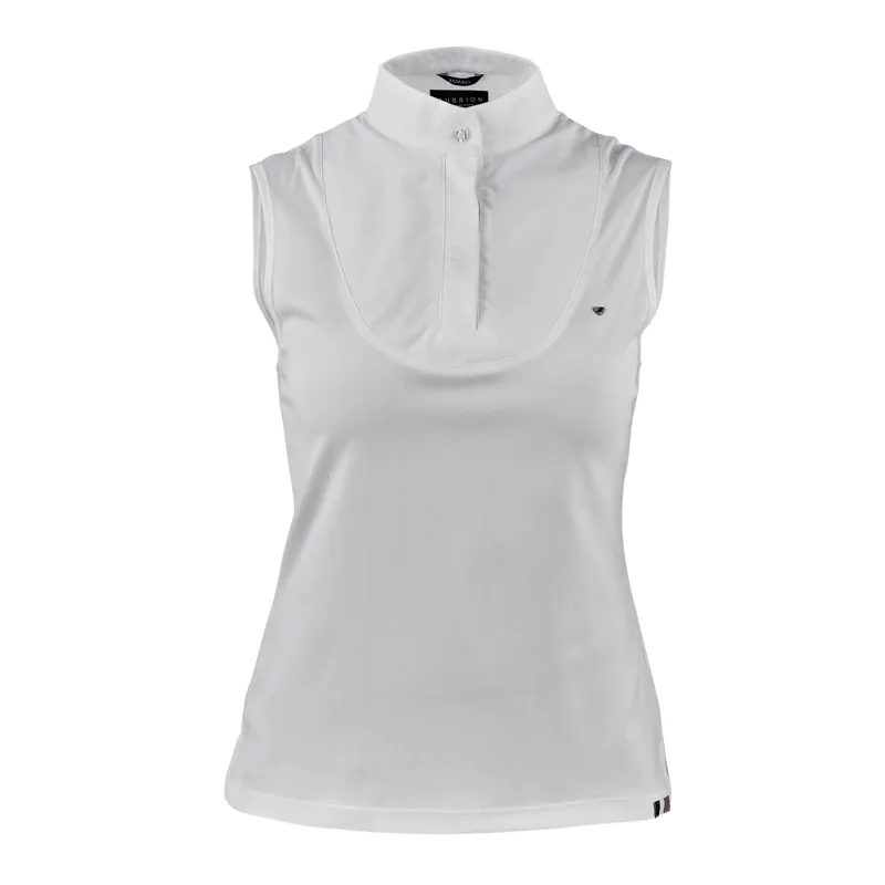 Shires Aubrion Laides Sleeveless Stock Shirt - White