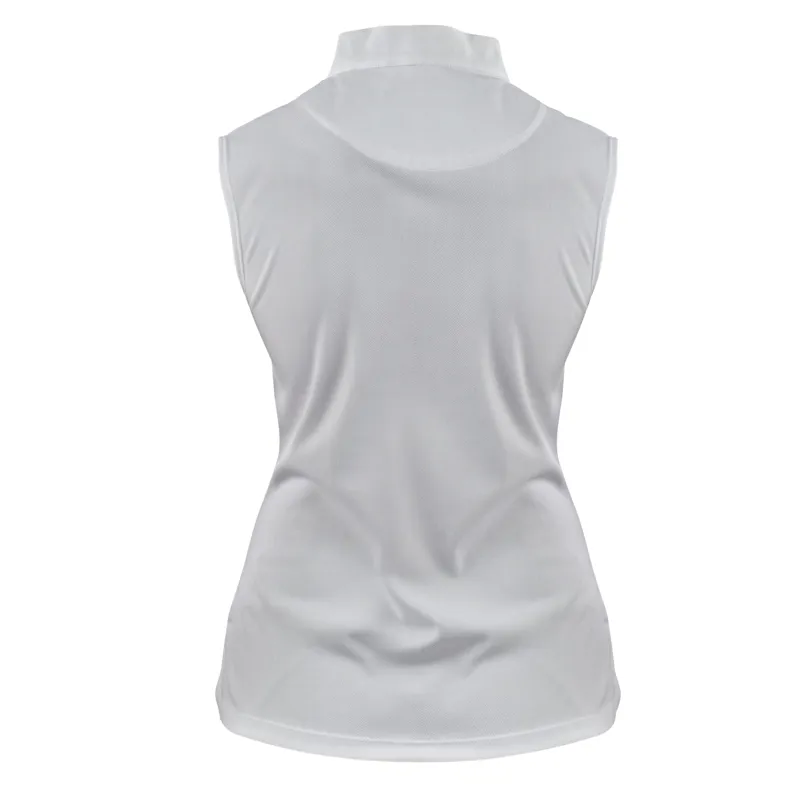 Shires Aubrion Laides Sleeveless Stock Shirt - White-1